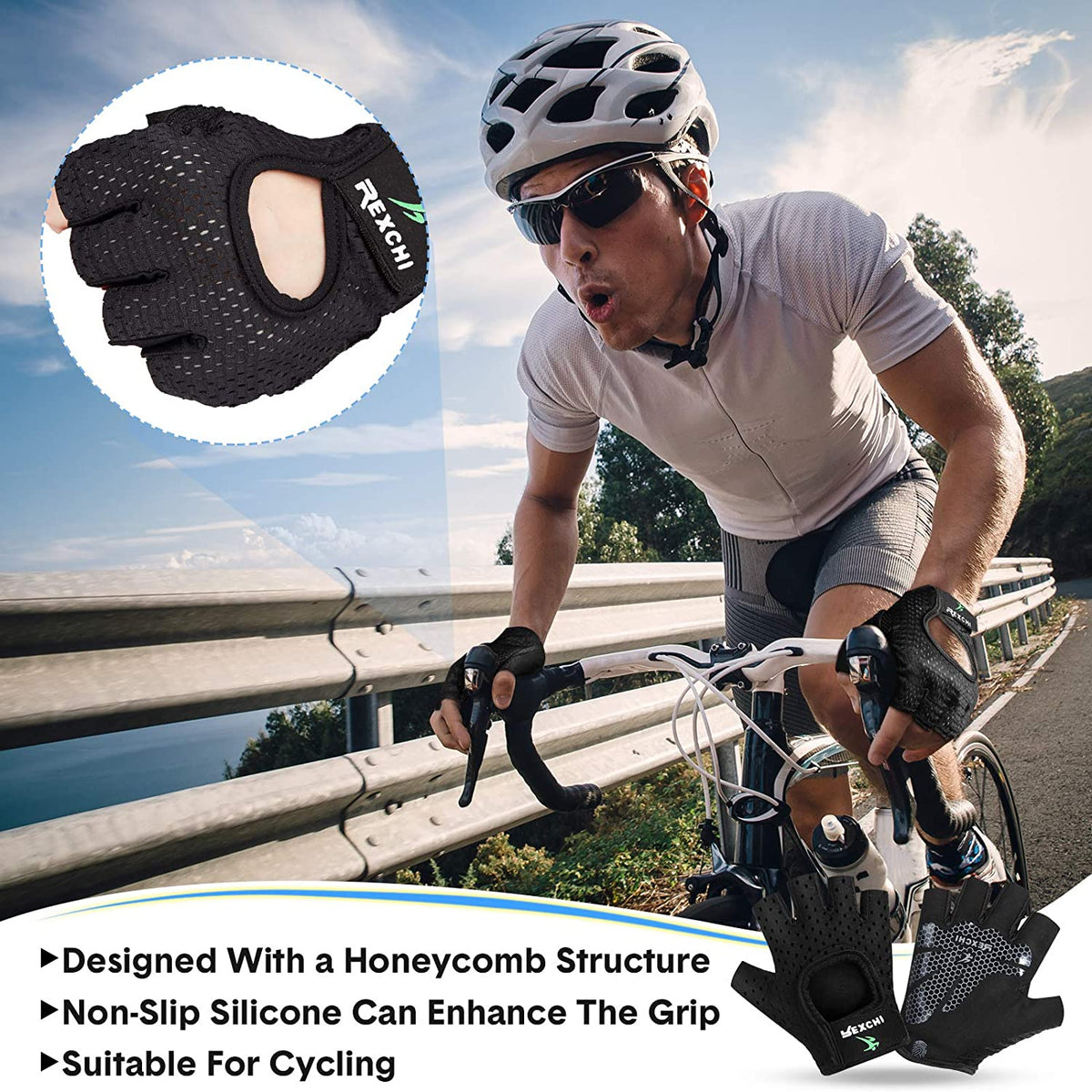 Adjustable Workout Gloves - 2 Pairs for Gym and Exercise