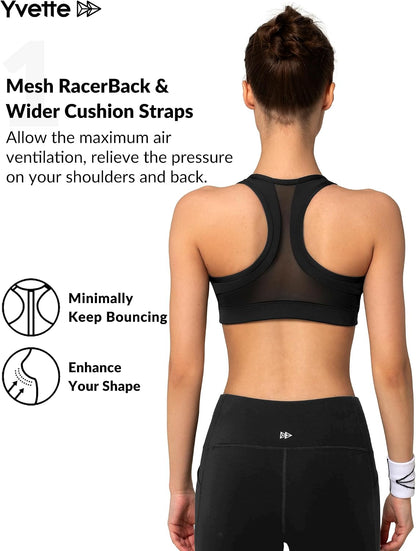 High-Impact Zip Front Sports Bra for Larger Busts