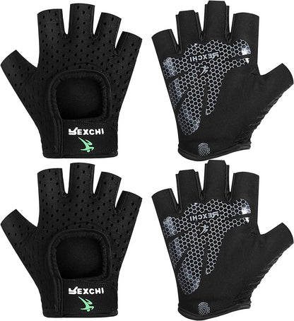 Adjustable Workout Gloves - 2 Pairs for Gym and Exercise