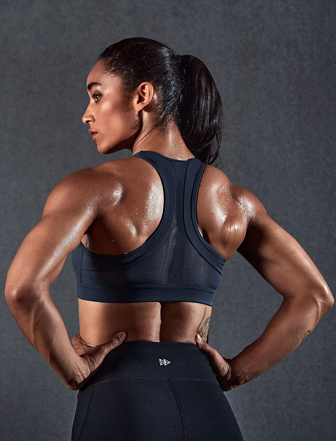 High-Impact Zip Front Sports Bra for Larger Busts