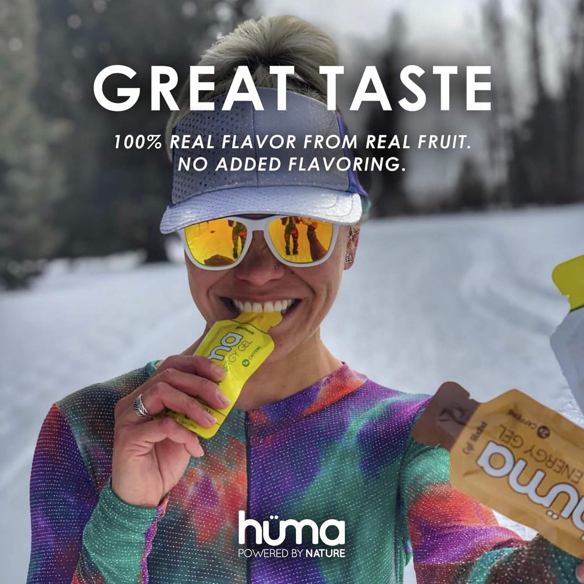 Huma Chia Energy Gel, Blueberries, 12 Gels